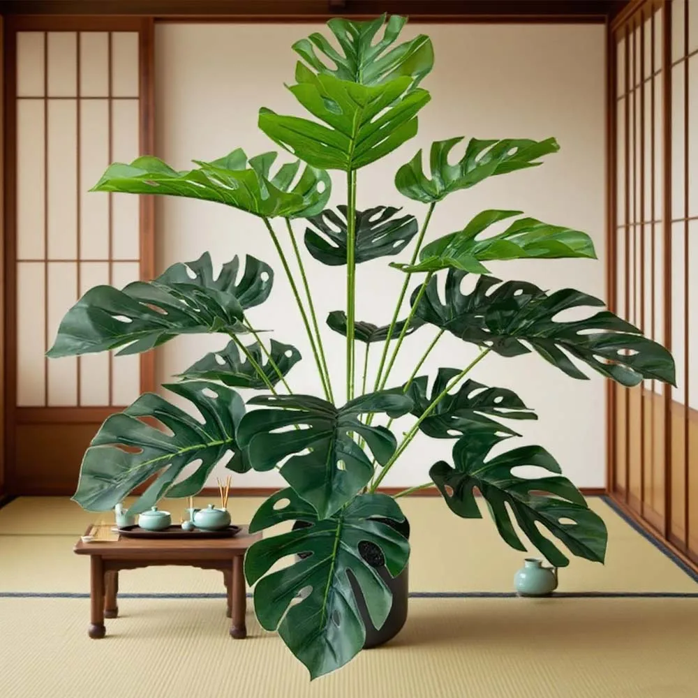 Bonsai Garden For Desk - 실물 같은 인조 거북잎 분재 화분,
