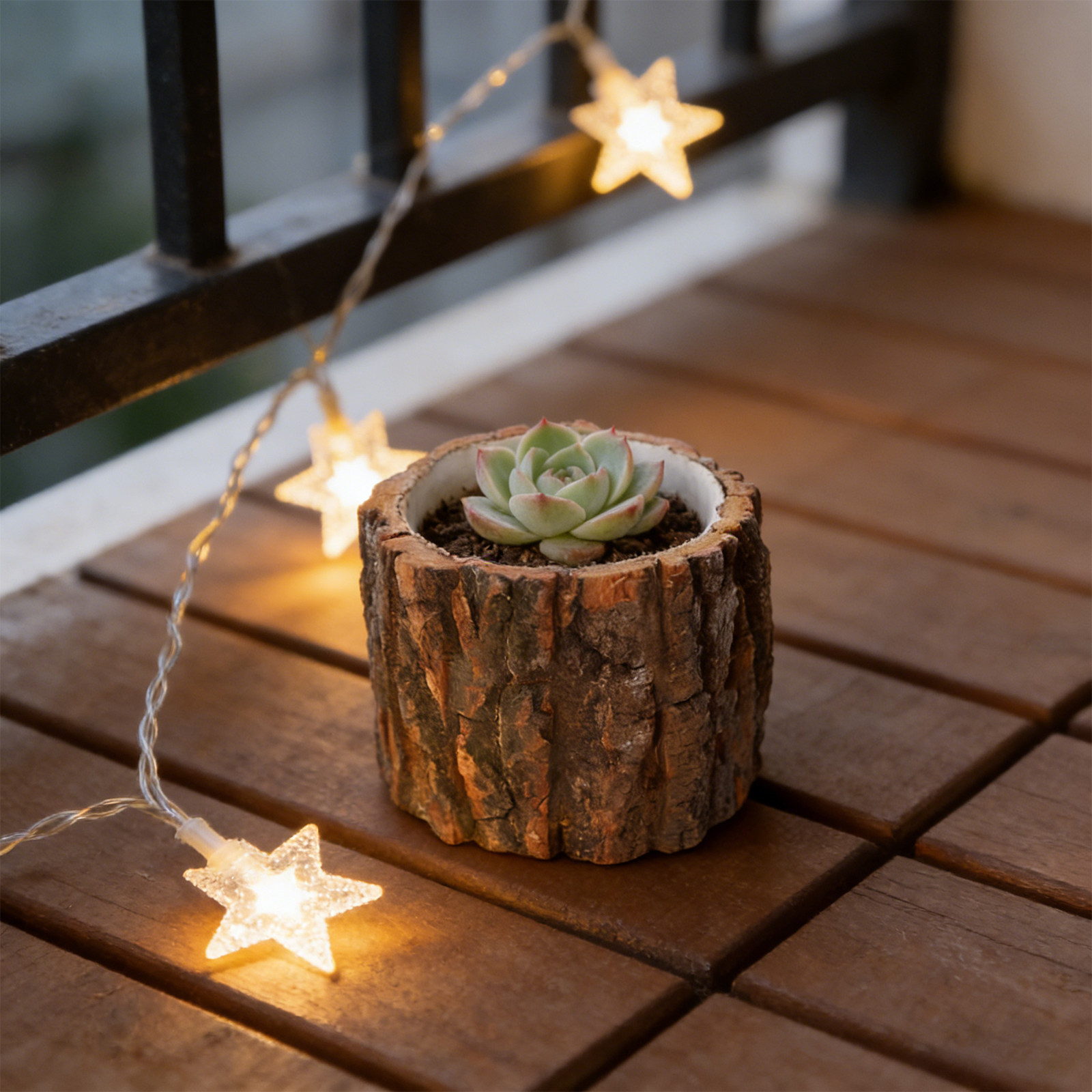 Bonsai Garden For Desk - 모조 나무 그루터기 화분 미니 레트로