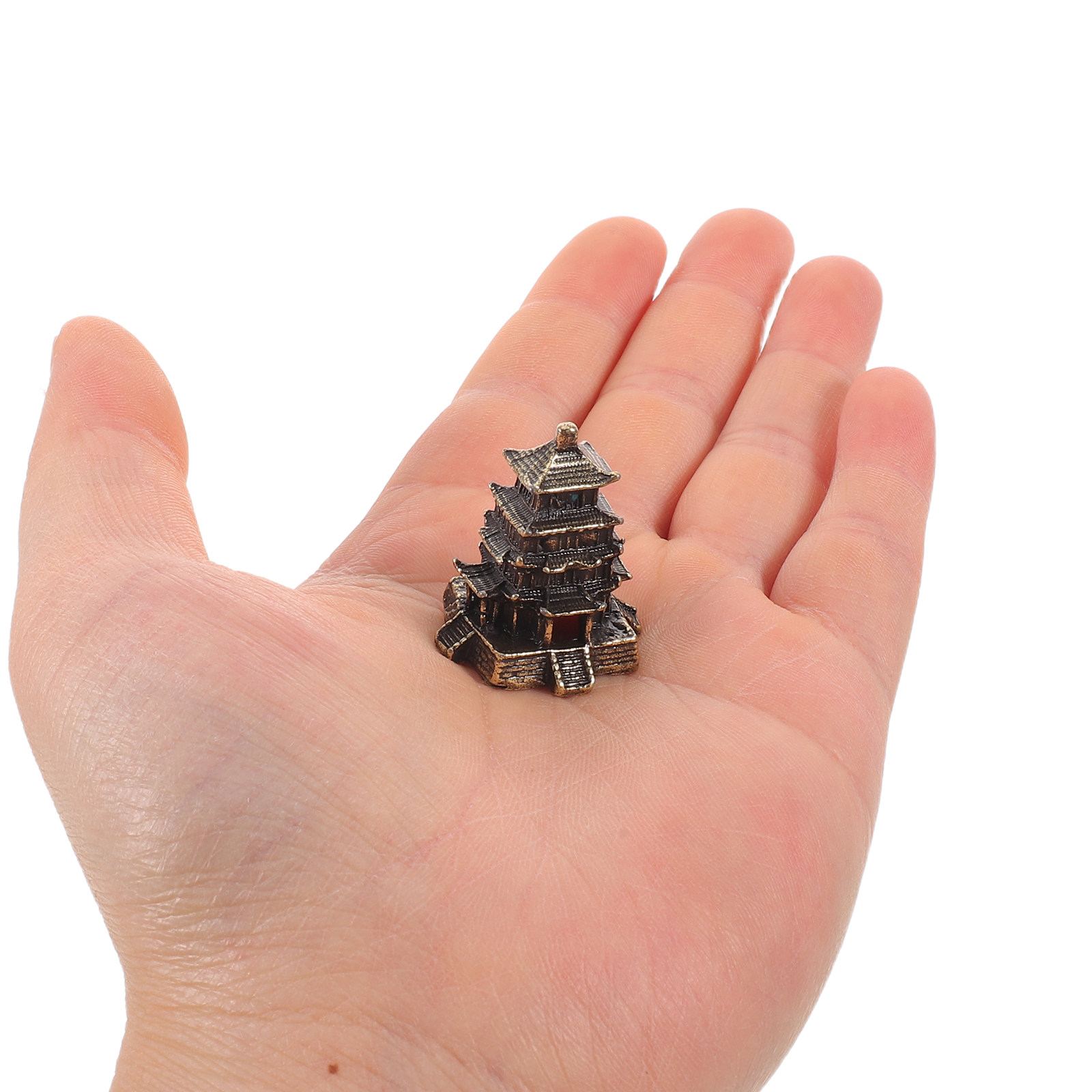 Bonsai Garden For Desk - 3Pcs 황동 풍수 탑 스타일 파빌리온