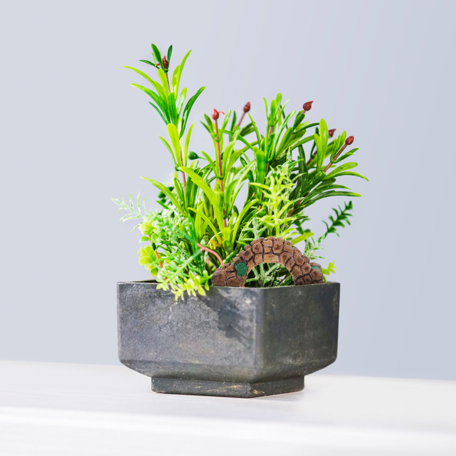 6개 빈티지 미니어처 풍경 레진 장식품, 레트로 책상  - Bonsai Garden For Desk 리뷰 및 가격