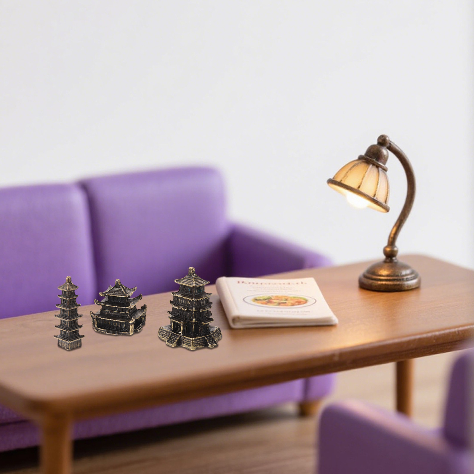 3Pcs 황동 풍수 탑 스타일 파빌리온 책상 장식품 명 - Bonsai Garden For Desk 리뷰 및 가격